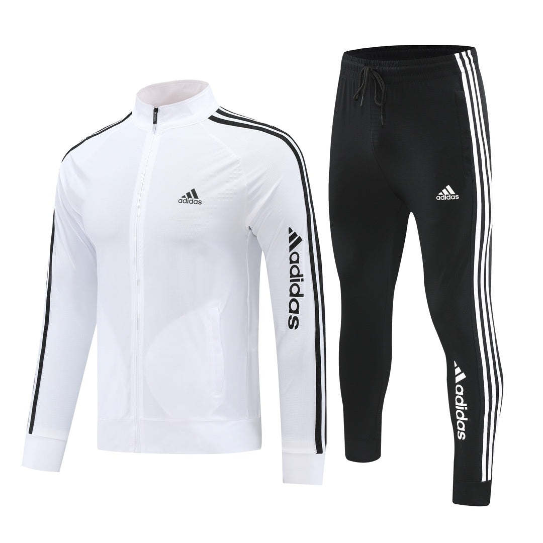 753 Men Winter Black Tracksuit Set Full Zip Athletic Jacket Jogger Pants Sportswear Training Gym Running Fitness Casual