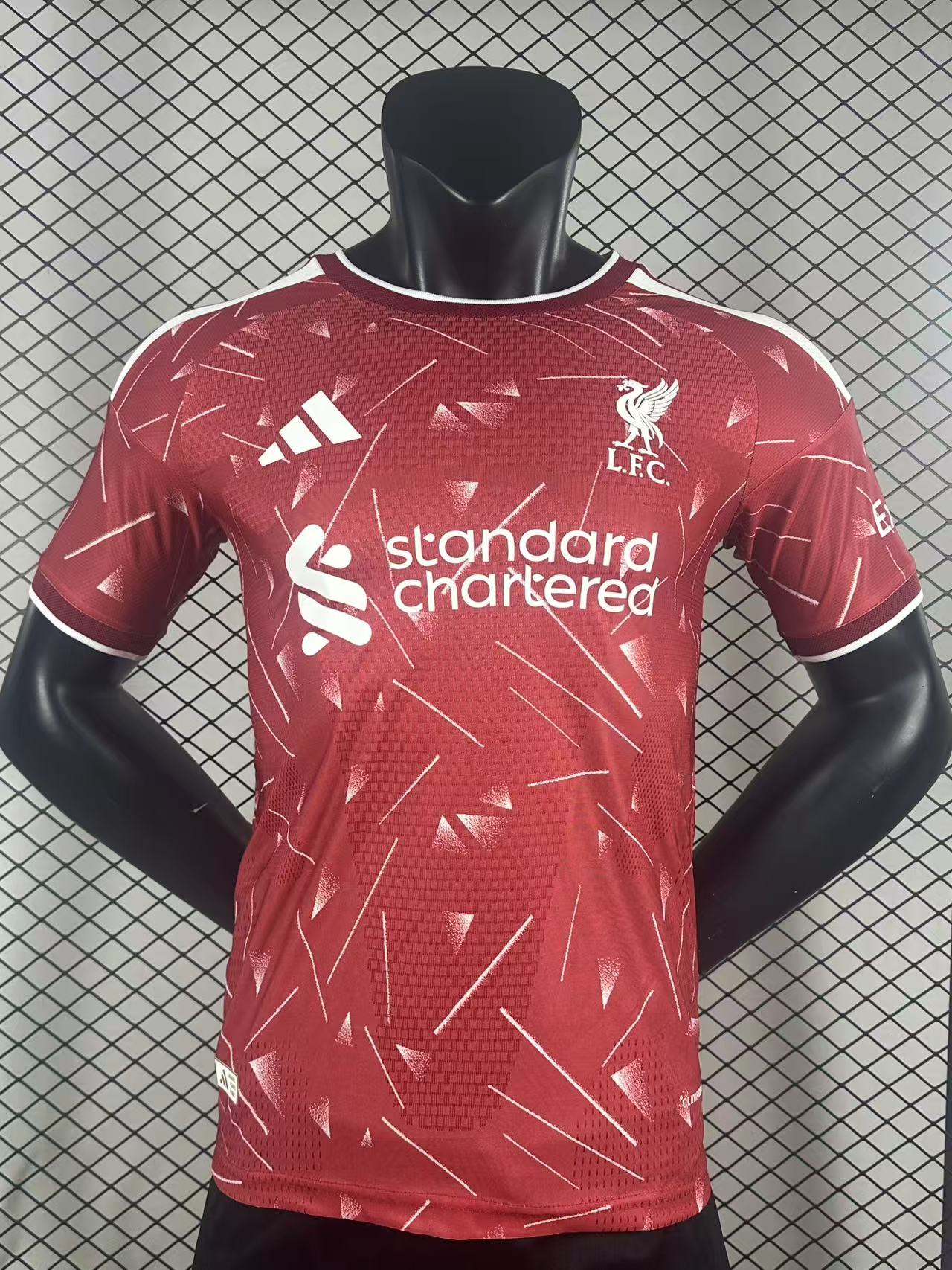 26-27Liverpool's home ground Custom Kits Football Jerseys Short Printed Men's OEM Service 100% Polyester Mesh Fabric Breathable Quick Dry