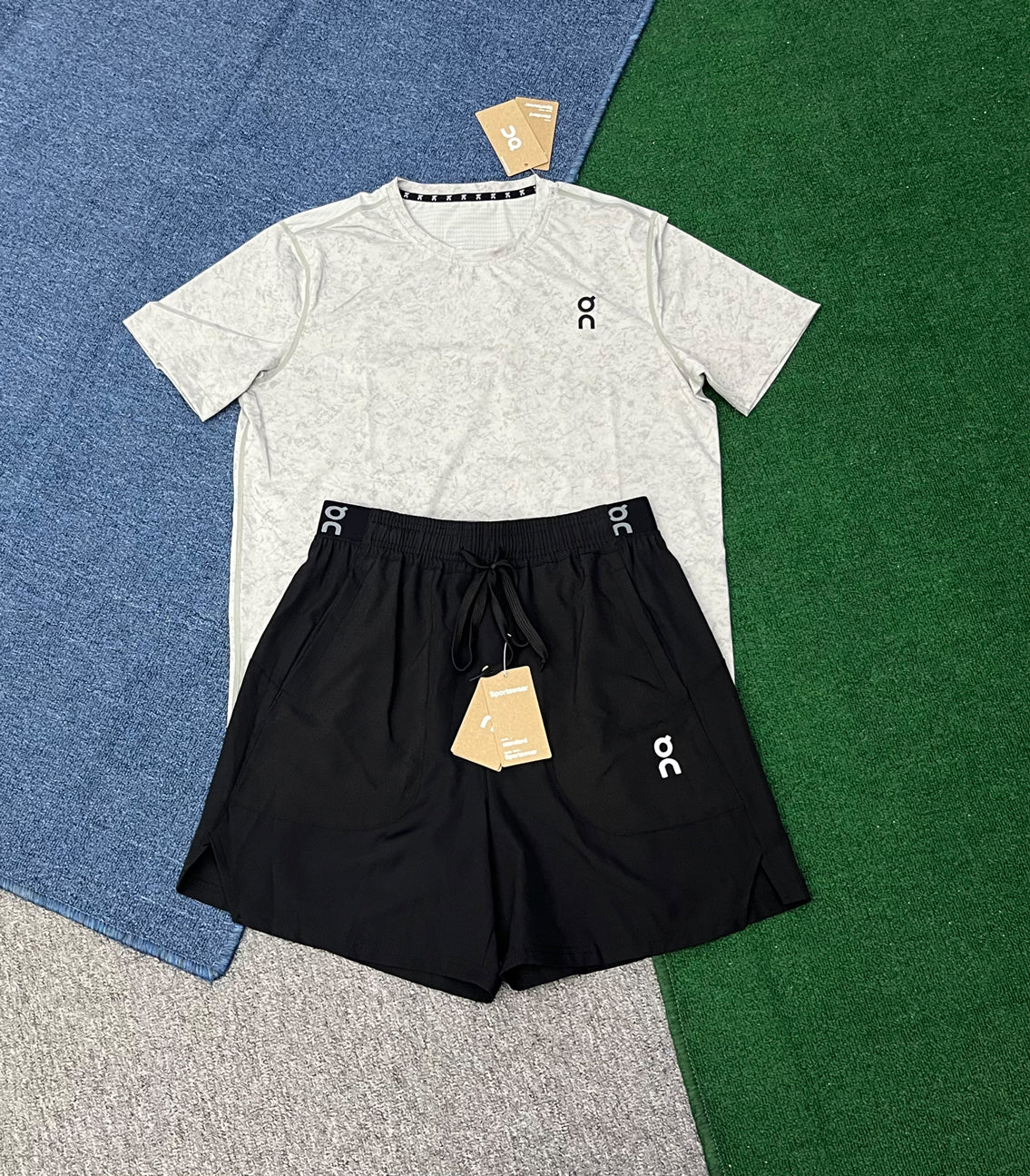 2708+2344 Fashion Summer Man Clothes Breathable Running Men's T Shirt and Short Sets Short Sleeve Tops Comfortable Shorts Set