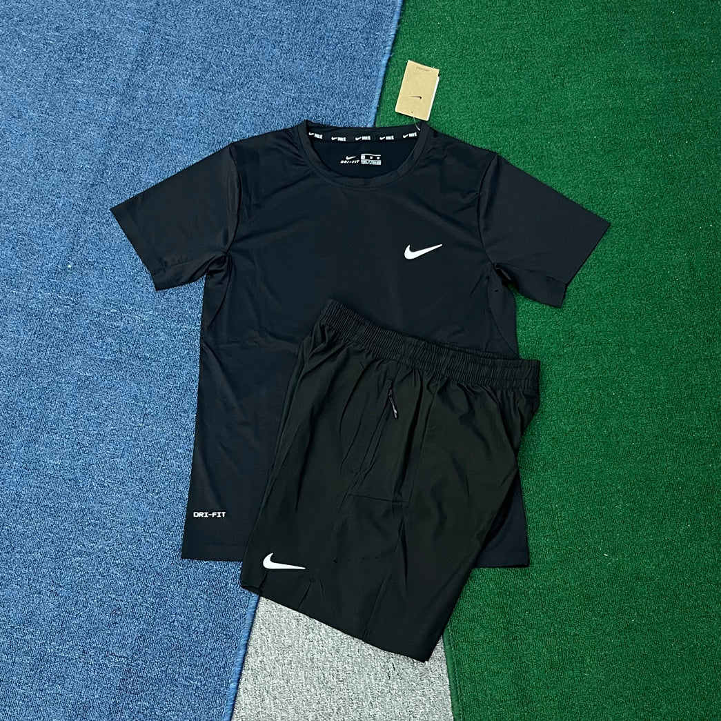 RY1186+RY0263 Quick Drying Summer Men Sports Friendly Running Set Short Sleeve t Shirts Shorts 2 Pieces Round Neck Workout Gym Tracksuit