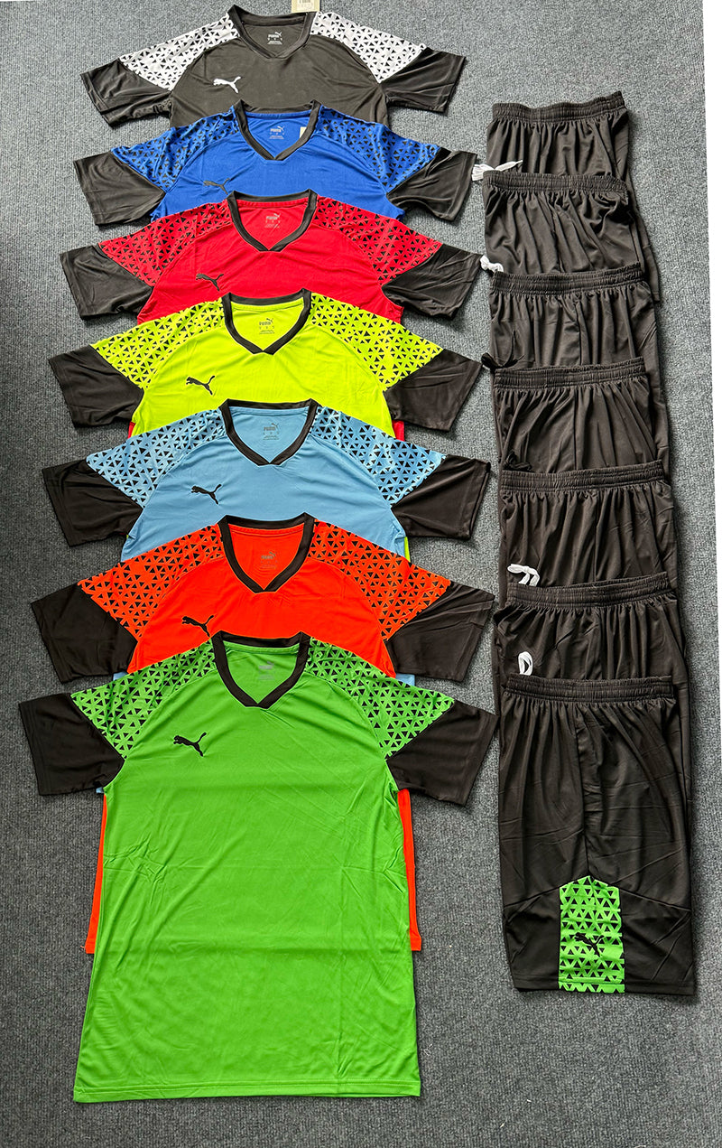 P002 Quick Dry Training Clothes Soccer Shirts Short Sleeve Football Wear Team Uniforms Soccer Sportswear For Men
