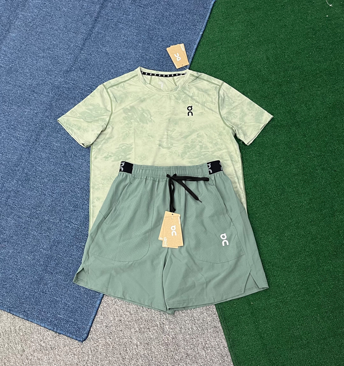 2709+2344 OEM High Quality Men's Quick Dry Breathable Training & Jogging Short Set Custom Logo Comfortable Set
