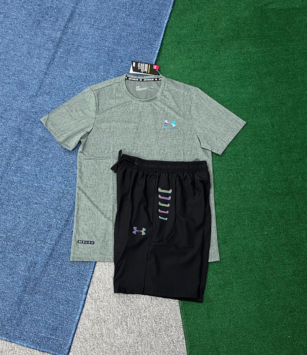 A321+216 Breathable Men Shorts Set Quick Dry Shirt and Shorts for Running Training or Fitness Custom Logo Breathable Sportswear