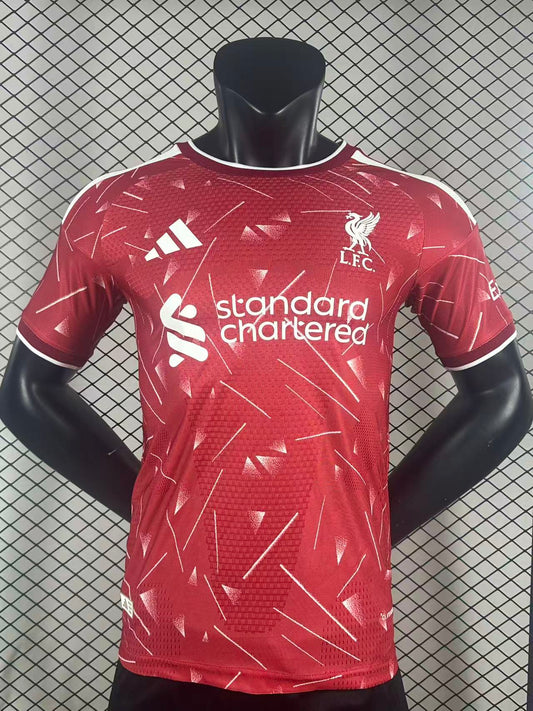 26-27Liverpool's home ground Custom Kits Football Jerseys Short Printed Men's OEM Service 100% Polyester Mesh Fabric Breathable Quick Dry