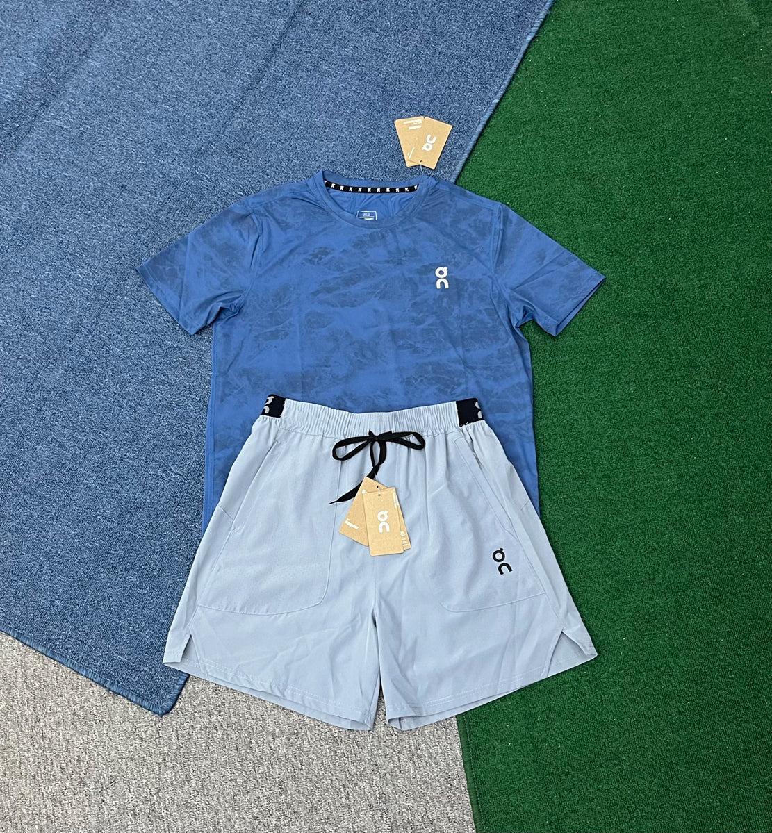 2707+2344 Custom Logo Summer Sportswear 2 Pieces Suits T Shirt Short Tracksuits Men Running Custom Men Shorts Set