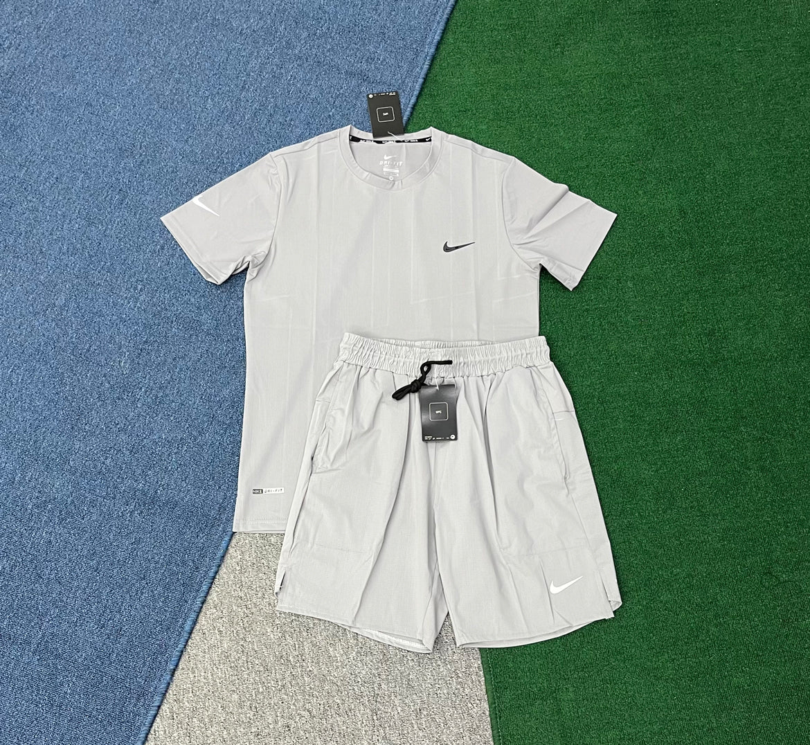 1243+6737 Custom Men Breathable Summer Casual Running T-Shirt Shorts Set Crew Neck Digital Printing High Quality Suits
