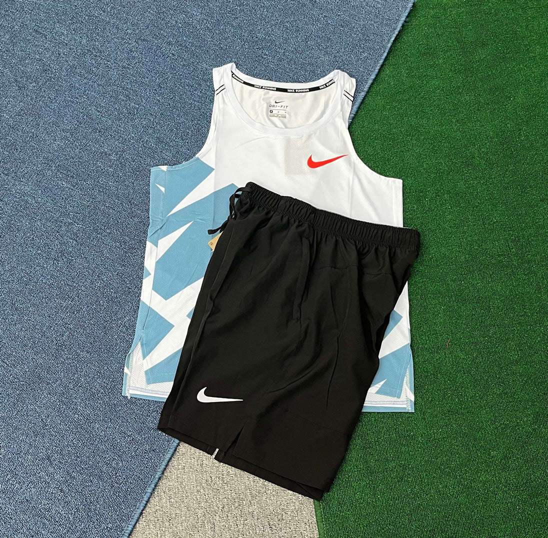 A222+218 Men Sportswear Running Set Vest Shorts 2 Pieces Lightweight Workout Gym Tracksuit High Quality Lightweight Suits