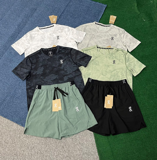 2709+2344 OEM High Quality Men's Quick Dry Breathable Training & Jogging Short Set Custom Logo Comfortable Set