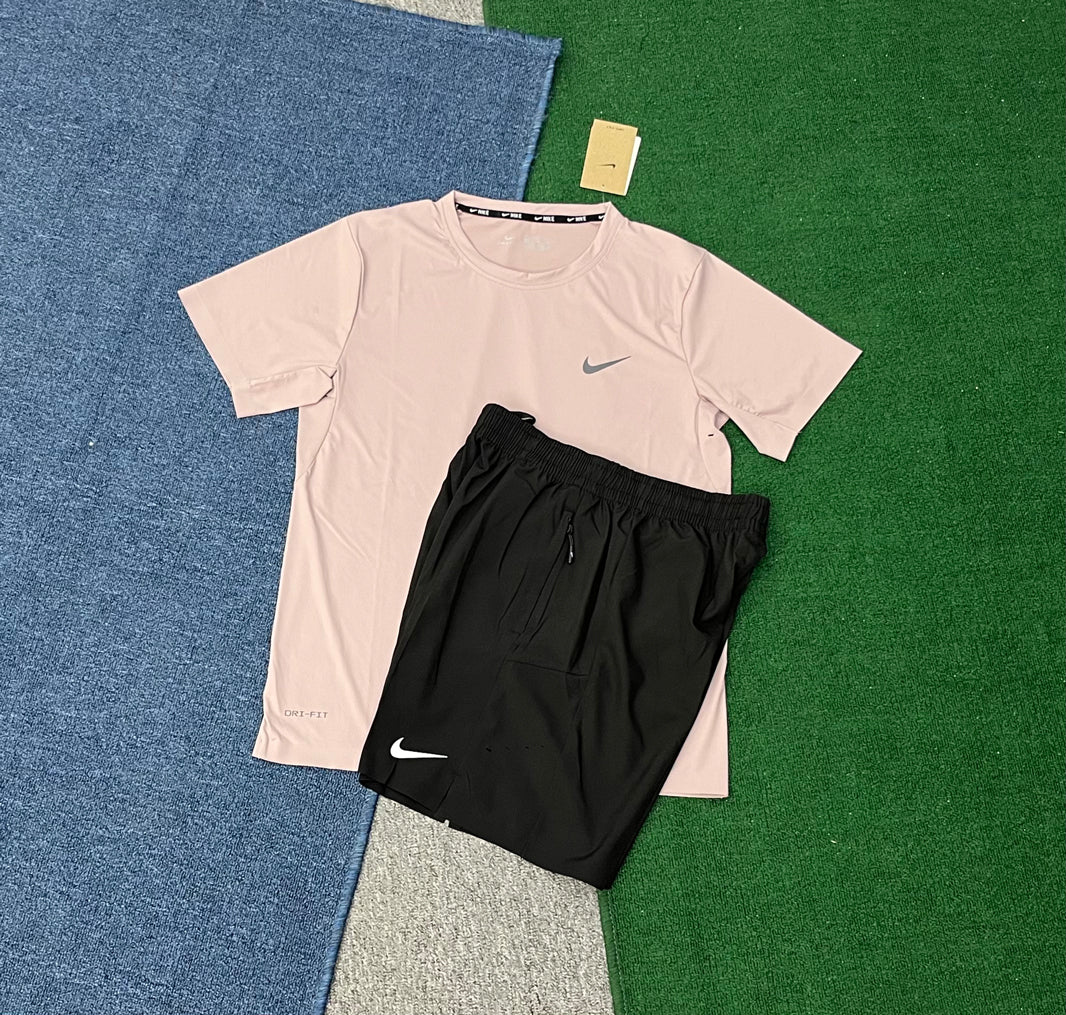 RY1186+RY0263 Quick Drying Summer Men Sports Friendly Running Set Short Sleeve t Shirts Shorts 2 Pieces Round Neck Workout Gym Tracksuit