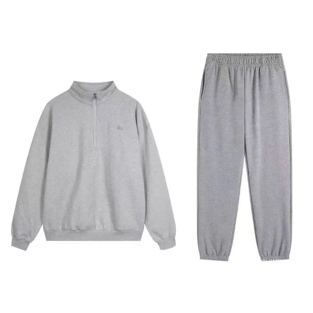 SC-0004 Custom Winter Heavyweight Solid Training Jogging Comfortable Zipper Hooded Casual Two Piece Set Men's Tracksuits