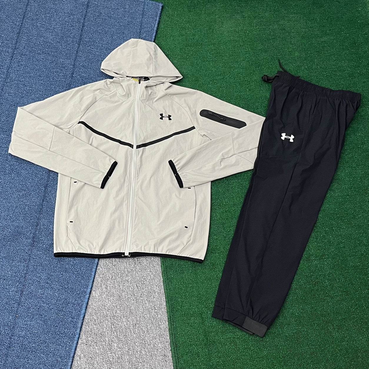 81304 Soccer Sportswear Jacket Breathable Full Zip up Tracksuit Jogger Sets for Men Lightweight Running Men's Jacket and Pants Set