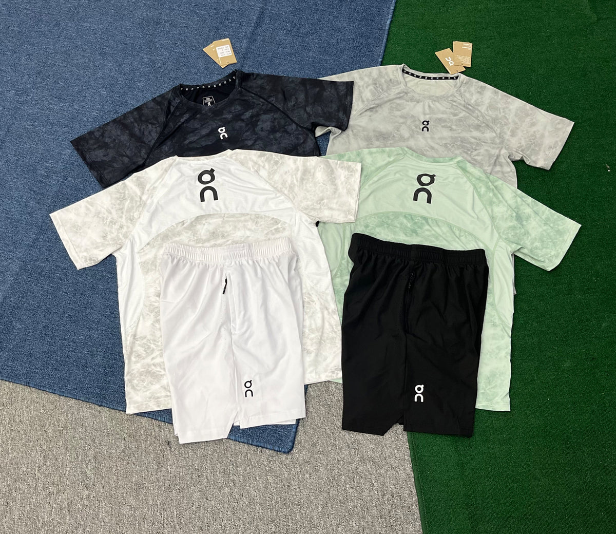 2735+on2602 Summer Men's Sets Man Short Sleeve T-Shirt and Shorts Male Sports Gym Suit Loose Casual Running Tracksuit Clothing