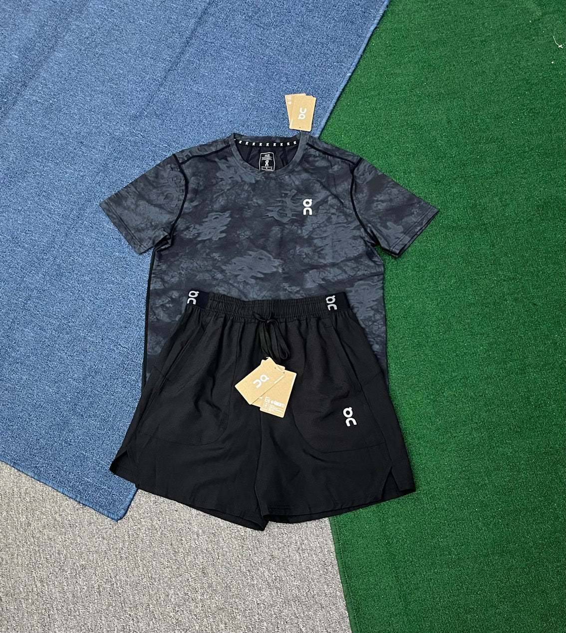 2709+2344 OEM High Quality Men's Quick Dry Breathable Training & Jogging Short Set Custom Logo Comfortable Set
