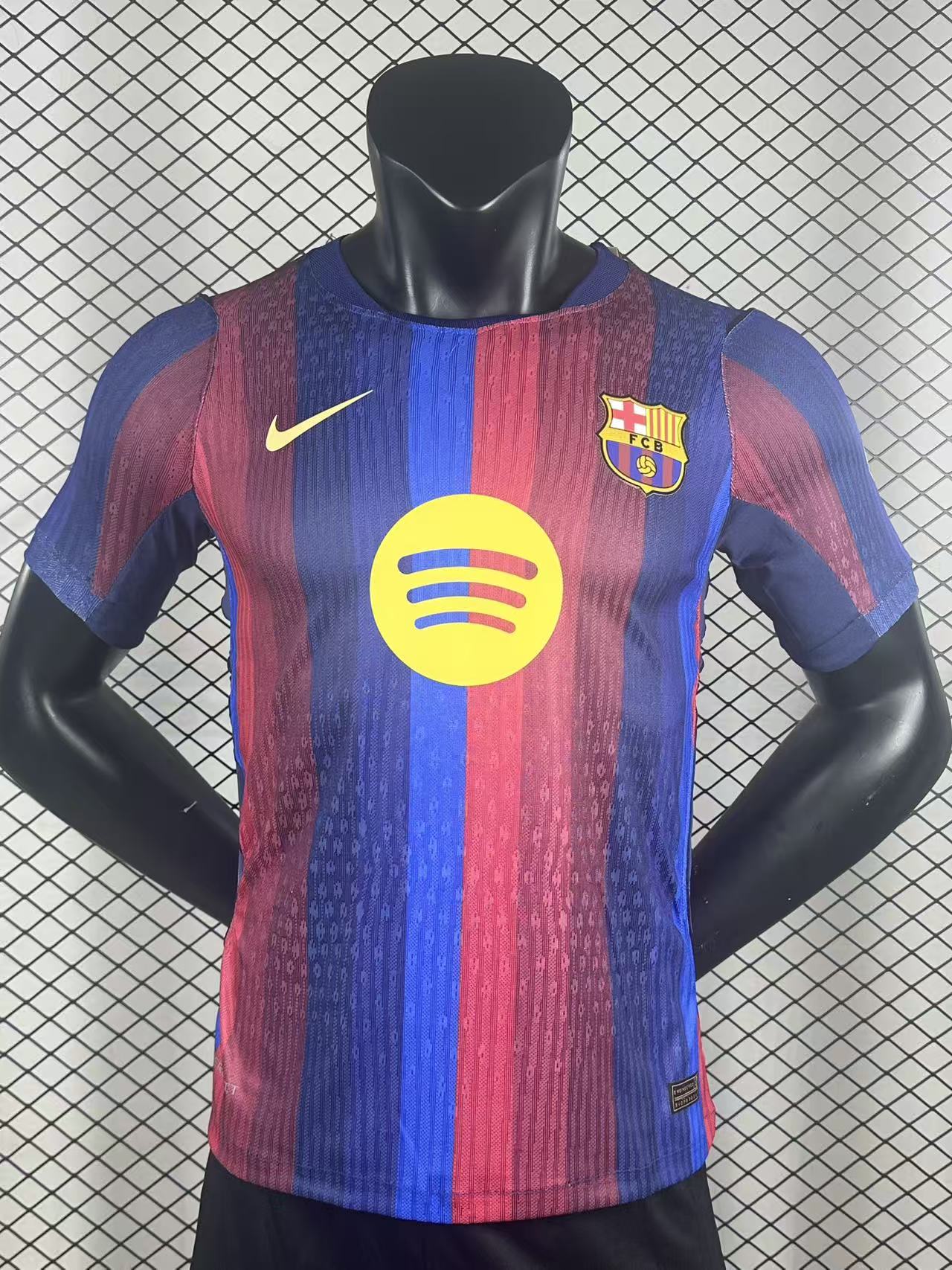 26-27Barcelona's home ground Custom Sleeve Football Training Jersey Blank Soccer Shirt Quick Dry Breathable Team Wear Uniform Mens Sports