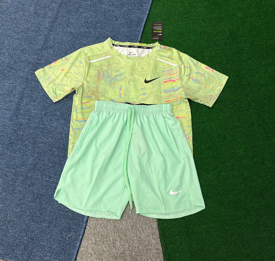 A002+D218 Factory Price Shorts 2 Piece Set Summer Sport Streetwear Style Men's Short Sleeve T-shirt and Shorts Short Tracksuit Set