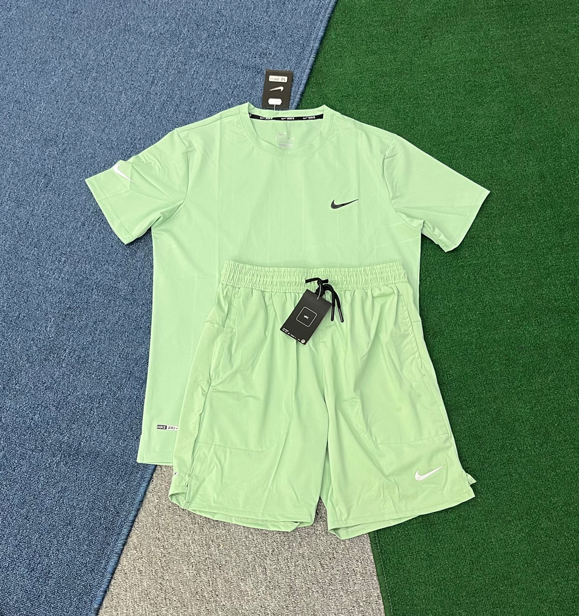 1243+6737 Custom Men Breathable Summer Casual Running T-Shirt Shorts Set Crew Neck Digital Printing High Quality Suits