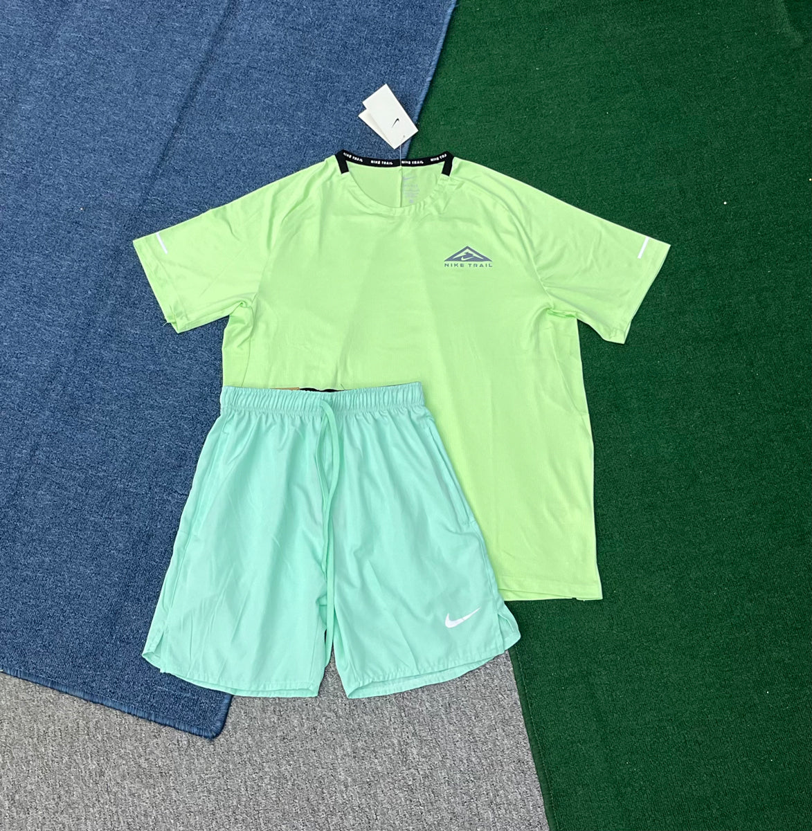 890+218 Summer Running Sports T-shirt and Shorts Kit Low Price Men's 100% Polyester Quick Dry Lightweight Summer Tracksuit