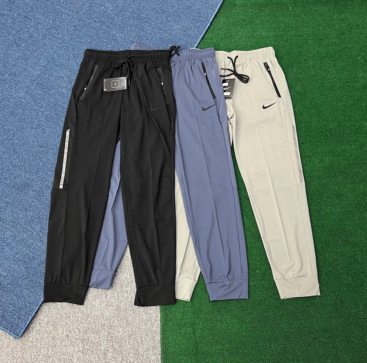 22002 Autumn Men's Sports Sweatpants Soccer Loose Elastic Waist Quick-Dry Running Long Pants Fitness Training Breathable Trousers