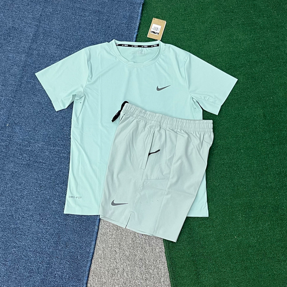RY1186+RY0263 Quick Drying Summer Men Sports Friendly Running Set Short Sleeve t Shirts Shorts 2 Pieces Round Neck Workout Gym Tracksuit