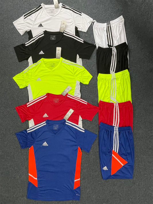 R003 Training Wear Futbol Breathable Men Short Sleeve Soccer Jersey Set Customized Soccer Wear