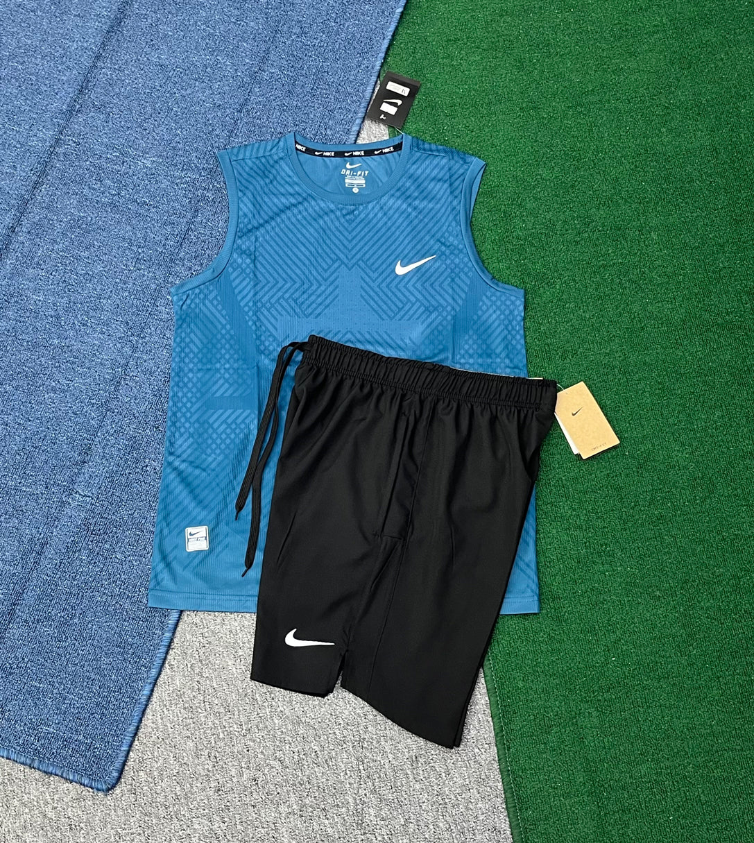 1651+218 Men's High Quality Breathable Quick Dry Tracksuit Vest Short Set 2 1 Design Streetwear for Outdoor Running Sportswear Solid