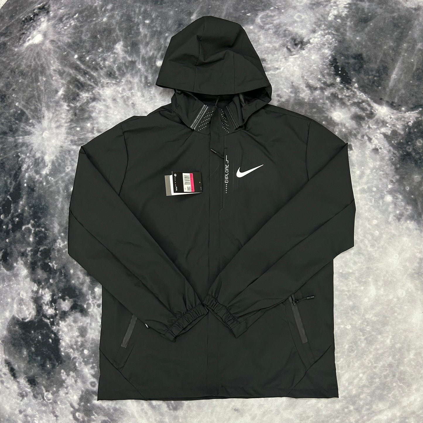 Soccer Men's Windbreaker Jacket Lightweight Hooded Hiking Breathable Polyester Tracksuit Running Outdoor Track Jacket