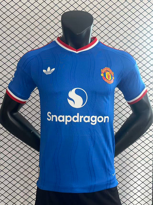 26-27Manchester United away Men's Football Training Jersey V Neck Short Sleeve T Shirt Quick Dry Breathable Polyester Tracksuit Sports Wear Manufacturer