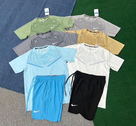 ST210+218 Custom Men's Tshirts and Shorts Set Workout Outfit for Running Training Gym Short Tracksuits for Men