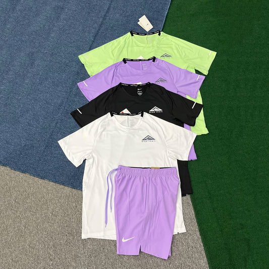 890+218 Summer Running Sports T-shirt and Shorts Kit Low Price Men's 100% Polyester Quick Dry Lightweight Summer Tracksuit