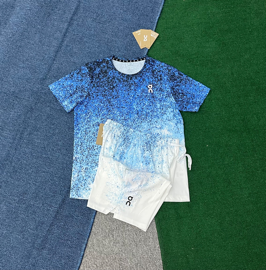 D888+666 Fashion Summer 2 Piece Set Man Clothes Breathable Running Men's T Shirt and Short Sets Short Sleeve Men Summer Sets