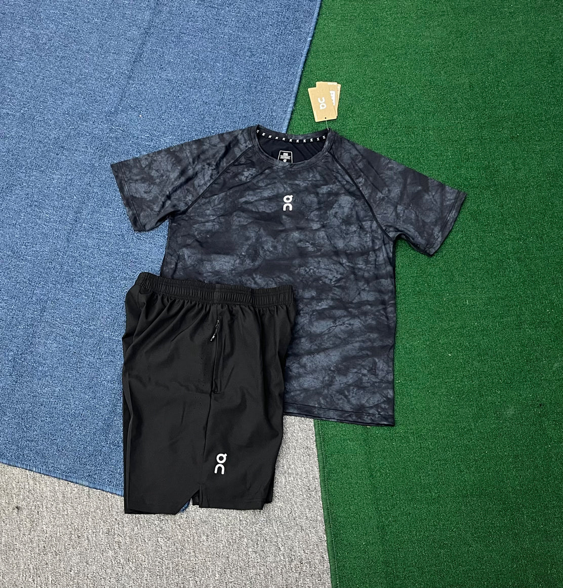 2735+on2602 Summer Men's Sets Man Short Sleeve T-Shirt and Shorts Male Sports Gym Suit Loose Casual Running Tracksuit Clothing