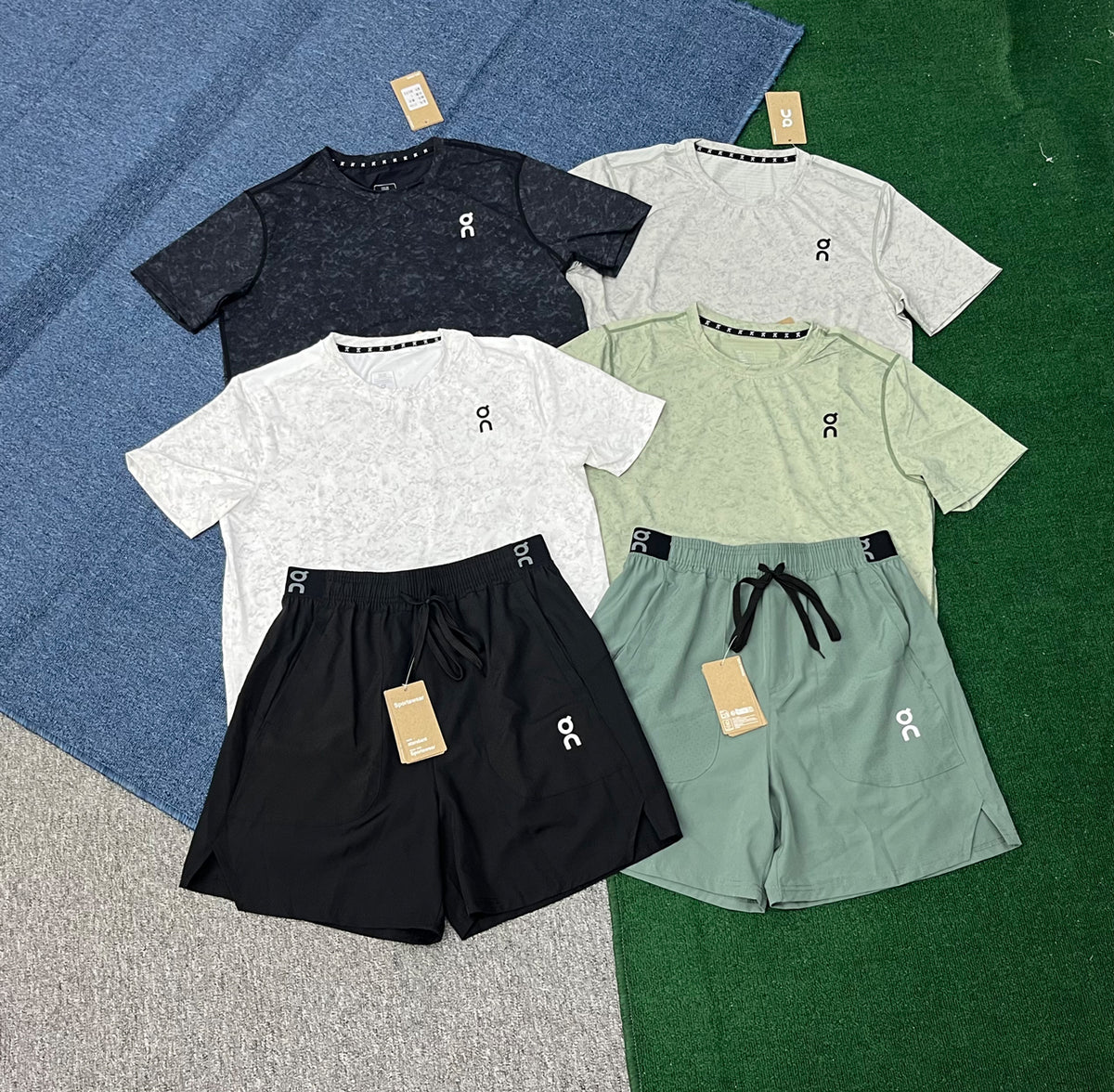 2708+2344 Fashion Summer Man Clothes Breathable Running Men's T Shirt and Short Sets Short Sleeve Tops Comfortable Shorts Set