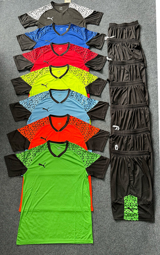 P002 Quick Dry Training Clothes Soccer Shirts Short Sleeve Football Wear Team Uniforms Soccer Sportswear For Men