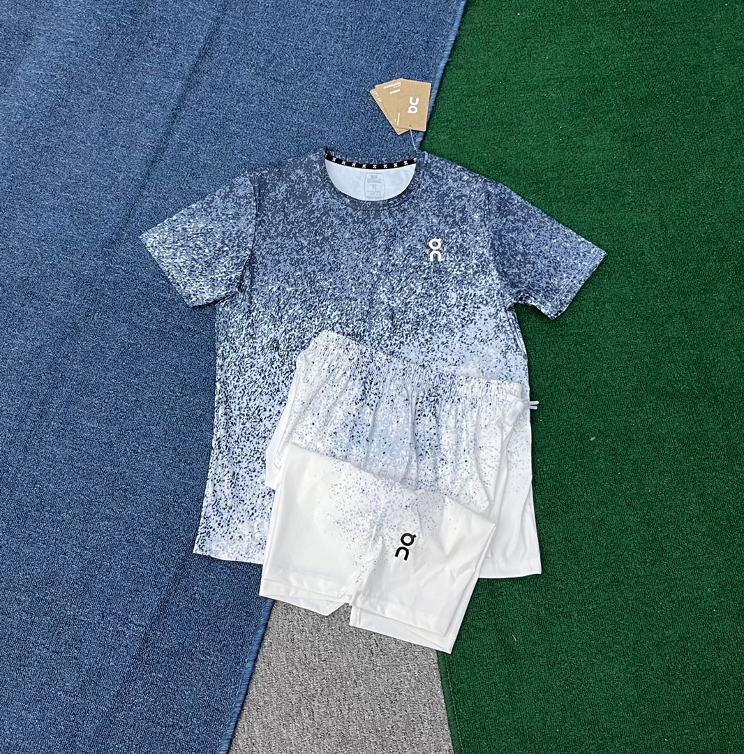 D888+666 Fashion Summer 2 Piece Set Man Clothes Breathable Running Men's T Shirt and Short Sets Short Sleeve Men Summer Sets
