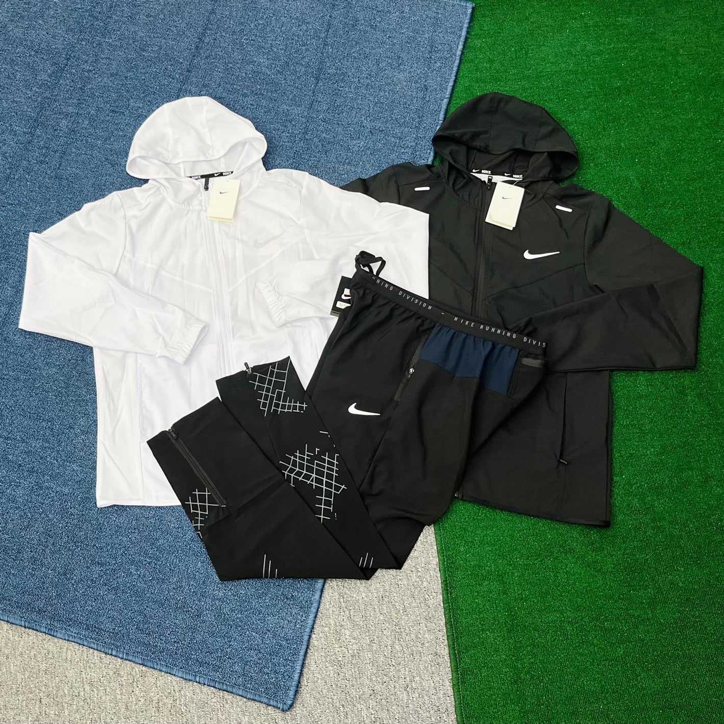 2201+7505 Soccer Custom logo Men Jacket Suits Two Pieces Polyester Jacket Windbreaker Running Sport Tracksuit Hoodies Training Jacket