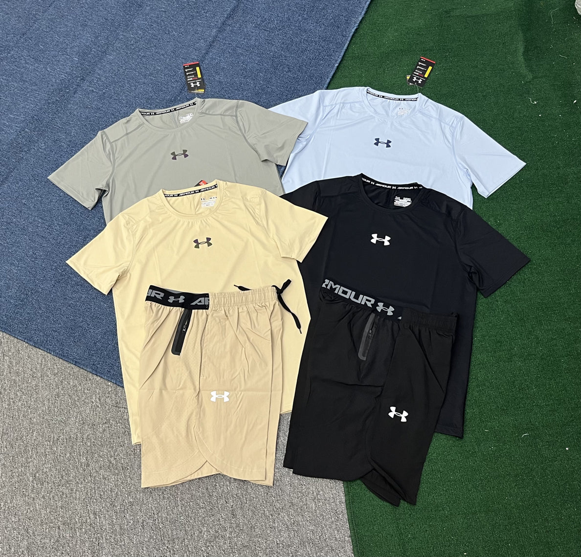 8076+2305 Wholesale Oem Sublimation Summer Short Sleeve Shorts Two-pieces Mens Outfit Running Sets Quick Dry Sports Tracksuit