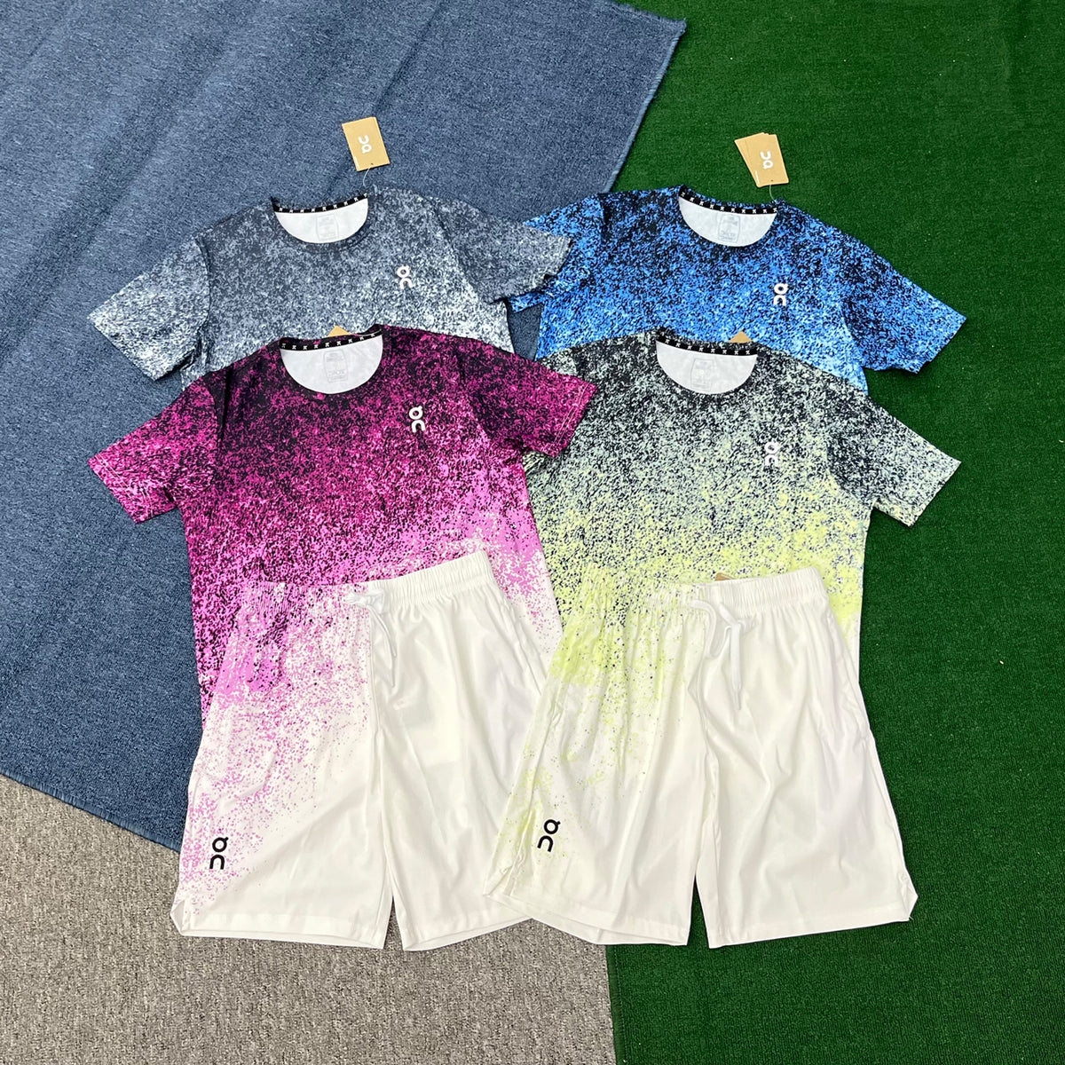D888+666 Fashion Summer 2 Piece Set Man Clothes Breathable Running Men's T Shirt and Short Sets Short Sleeve Men Summer Sets