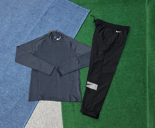 184+7515 Comfortable Breathable Winter Training Set for Running and Sports Men Casual Windbreaker Suit Shirts and Track Pants Set