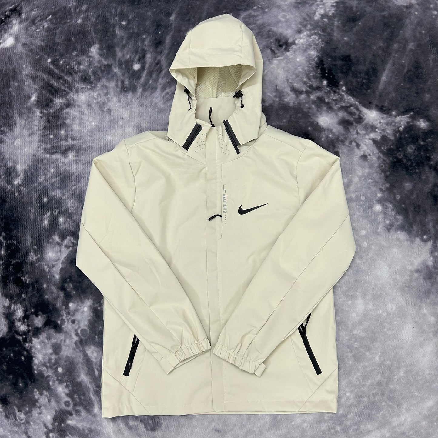 Soccer Men's Windbreaker Jacket Lightweight Hooded Hiking Breathable Polyester Tracksuit Running Outdoor Track Jacket