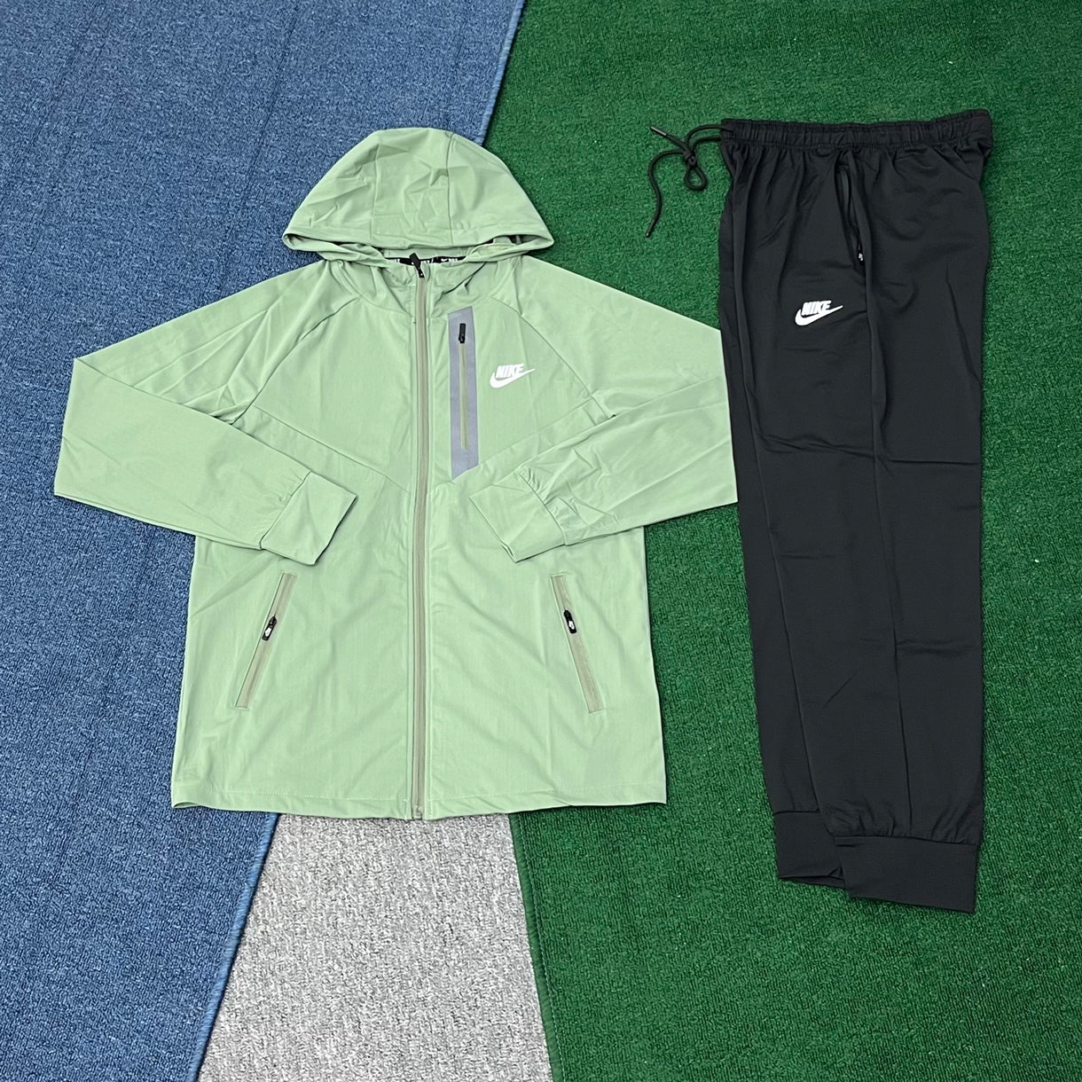 757 Jogging Set Custom Sweatsuit Windbreaker Jacket Tracksuit for Men Lightweight Sport Running Jacket and Pants Kits with Logo