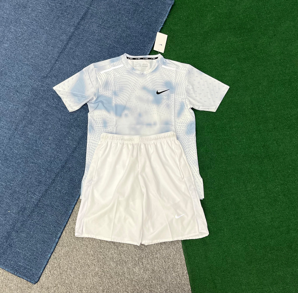 S313+2609 Custom Logo Summer Sportswear 2 Pieces Suits T Shirt Short Tracksuits Men Running Custom Men Shorts Set