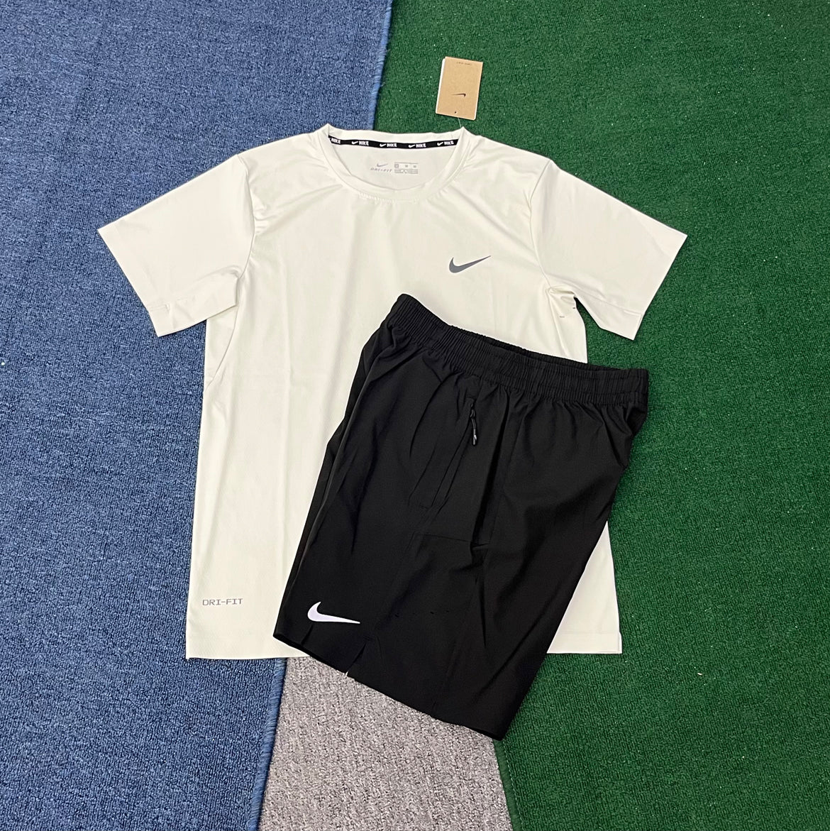 RY1186+RY0263 Quick Drying Summer Men Sports Friendly Running Set Short Sleeve t Shirts Shorts 2 Pieces Round Neck Workout Gym Tracksuit