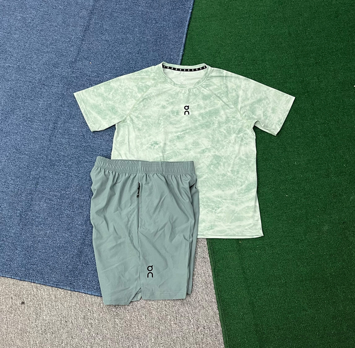 2735+on2602 Summer Men's Sets Man Short Sleeve T-Shirt and Shorts Male Sports Gym Suit Loose Casual Running Tracksuit Clothing