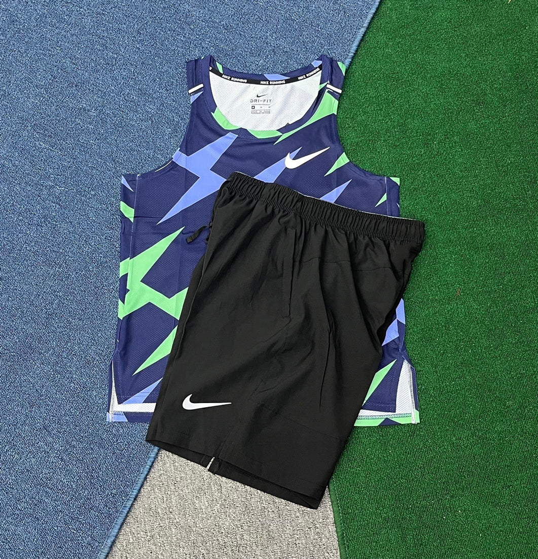A222+218 Men Sportswear Running Set Vest Shorts 2 Pieces Lightweight Workout Gym Tracksuit High Quality Lightweight Suits
