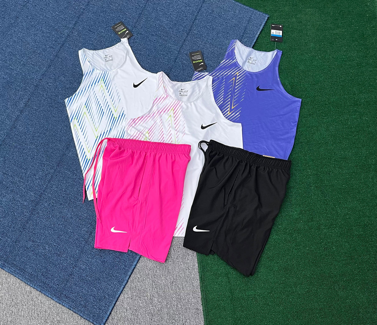 B001 + D218 Summer Fitness Jogger Training Mens Shorts and Vest Suit Custom Logo 2 Piece Running Shorts Set for Men
