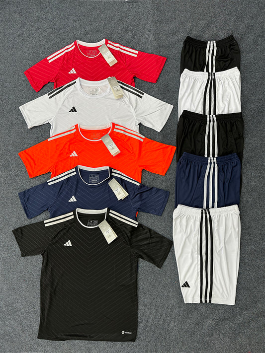 R012 Custom Logo Hot Print Soccer Wear Uniform Sports Team Training Retro Soccer Jersey Sublimation Jersey Set