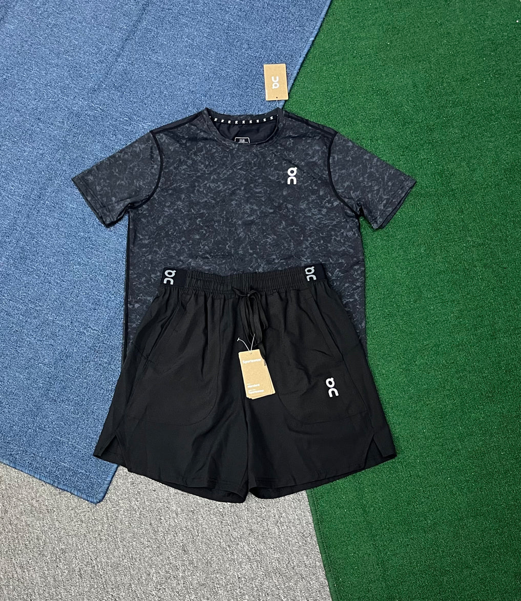 2708+2344 Fashion Summer Man Clothes Breathable Running Men's T Shirt and Short Sets Short Sleeve Tops Comfortable Shorts Set