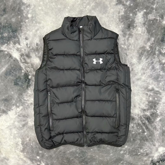 117 Veste Homme Autumn/Winter Men's Reversible Windproof Training Fitness Vest Warm Sports Running Outdoor Leisure Jacket Sleeveless