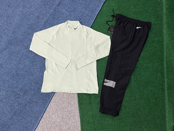 184+7515 Comfortable Breathable Winter Training Set for Running and Sports Men Casual Windbreaker Suit Shirts and Track Pants Set